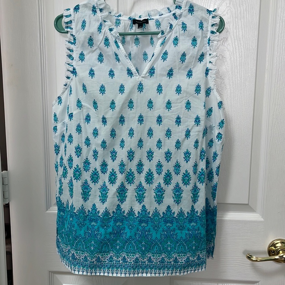 100% cotton blouse sleeveless